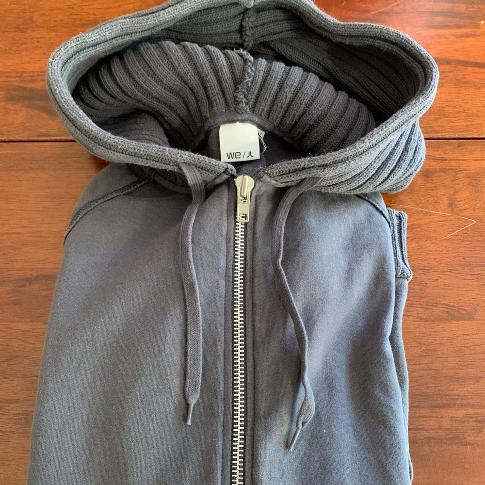 Vintage Men’s WESC Full Zip Hoodie, Charcoal, size L
